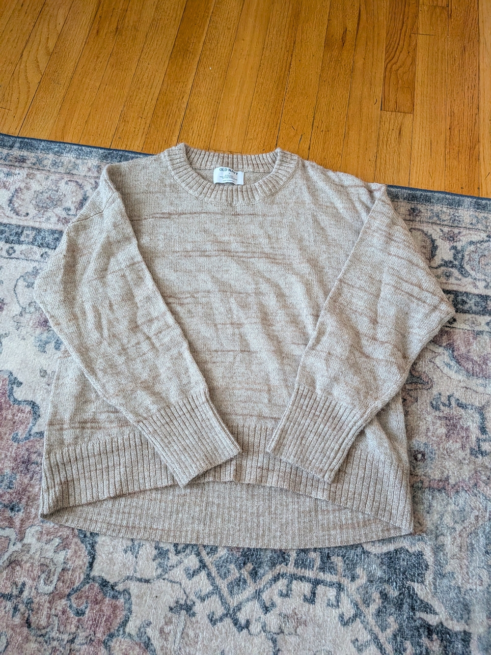 Old Navy Neutral Beige Crewneck Sweater